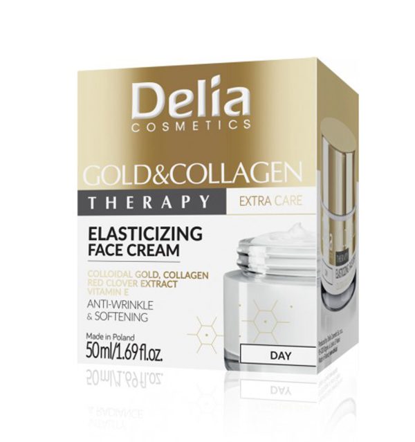 Delia Creme Elastificante Dia Gold &amp; Collagen 50ml centraldoscabelos