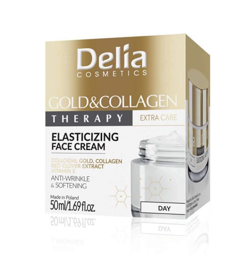 Delia Creme Elastificante Dia Gold &amp; Collagen 50ml centraldoscabelos