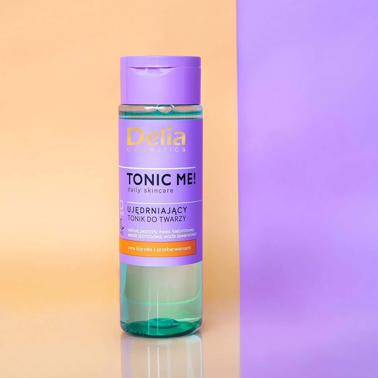 Firming Tonic - Mature Skin with Discoloration - Retinol, Panthenol, Hyaluronic Acid - Reduces Wrinkles, Smoothes, Soothes, Moisturizes - Vegan Cosmetic - 200ml delia