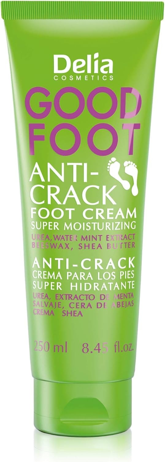Good Foot - Anti Crack Foot Cream - Protect Sensitive Heels - Prevent Damages - Provides Regeneration & Comfort for Dry Feet - 250ml delia