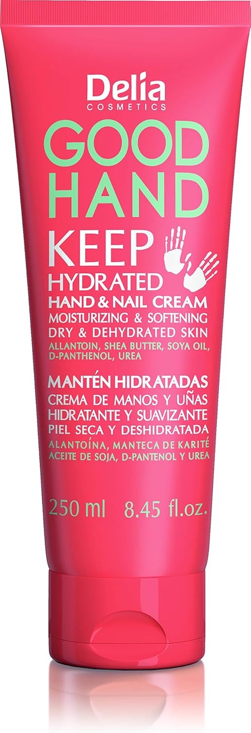Good Hand Cream - Keep Hydrated Hand and Nail Cream - Moisturising and Softening - Shea Butter & Soya Oil - for Dehydrated, Dry Skin - 250 ml delia