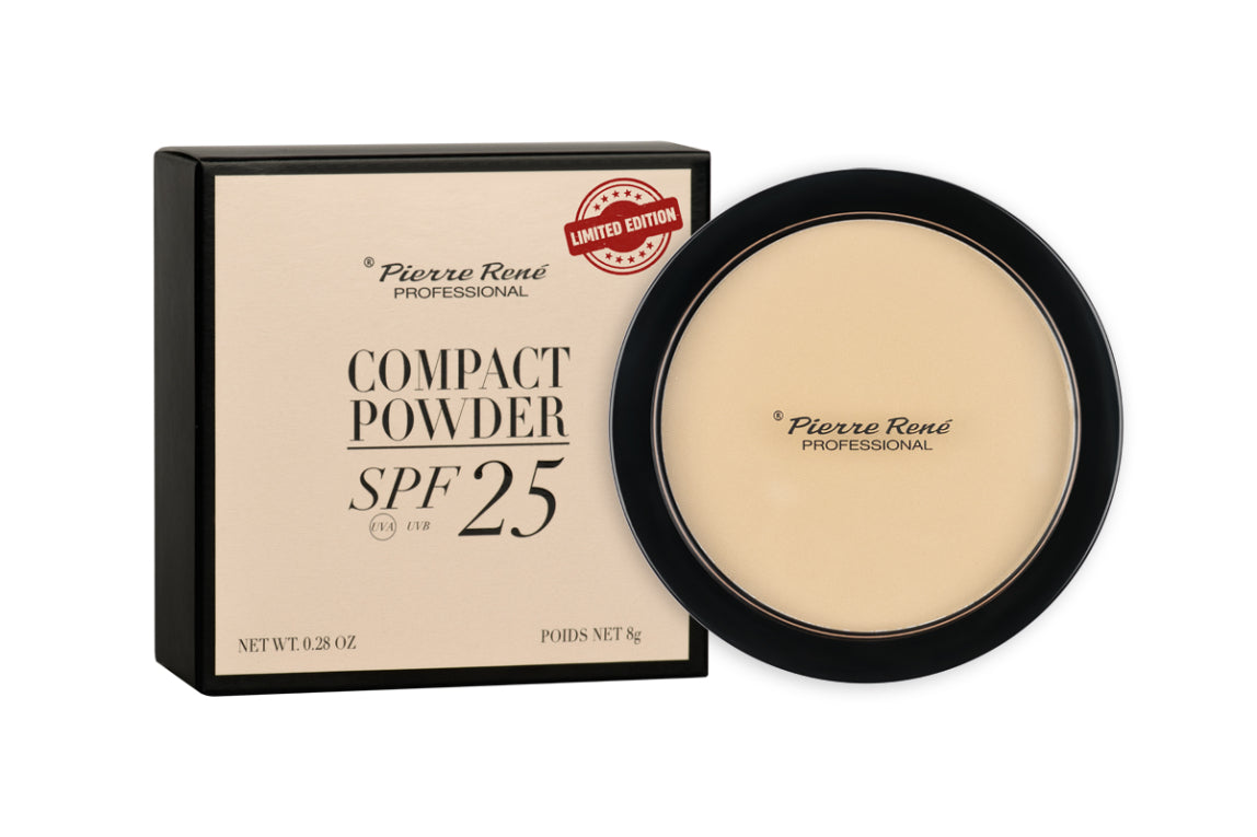 Pierre Rene COMPACT POWDER SPF 25  No. 101 PORCELAIN Pierre Rene