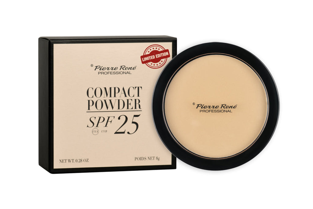 Pierre Rene COMPACT POWDER SPF 25 No. 102 WARM IVORY Pierre Rene